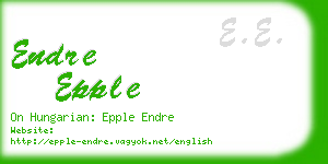 endre epple business card